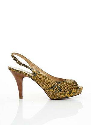 Pantofi cu toc galben LODI femeie