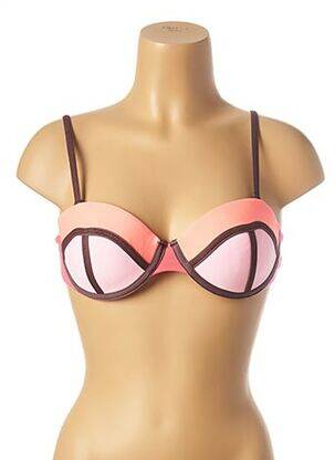 Sutien de costum de baie închidere cu legături de legat top sutien modelat roz MAAJI femeie