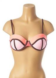 Sutien de costum de baie închidere cu legături de legat top sutien modelat roz MAAJI femeie