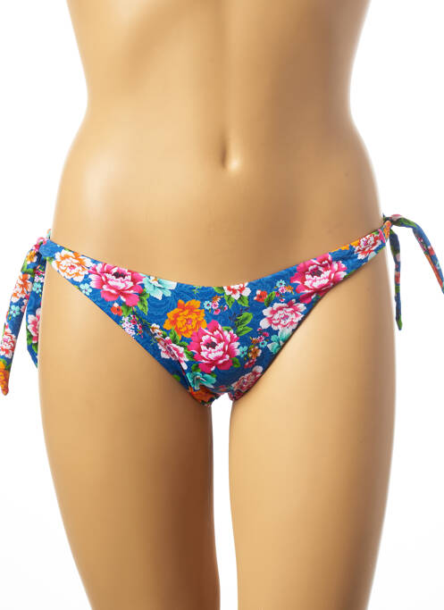 Chiloți de baie imprimeu floral bikini albastru BANANA MOON femme