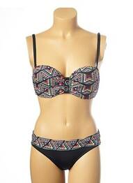Costum de baie din două piese elasticitate top sutien push-up negru LES P'TITES BOMBES femme