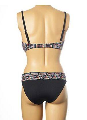 Costum de baie din două piese elasticitate top sutien push-up negru LES P'TITES BOMBES femeie