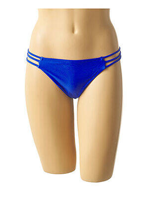 Chiloți de baie efect material satinat chiloți albastru MON PETIT BIKINI femeie