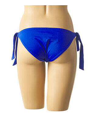 Chiloți de baie efect material satinat chiloți albastru MON PETIT BIKINI femeie