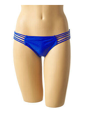 Chiloți de baie efect material satinat chiloți albastru MON PETIT BIKINI femeie