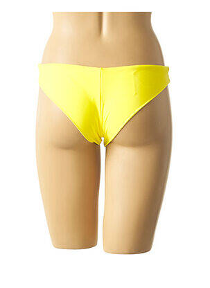 Chiloți de baie efect material satinat chiloți galben MON PETIT BIKINI femeie