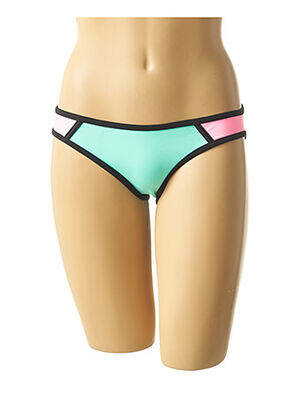 Chiloți de baie efect material satinat chiloți verde MON PETIT BIKINI femeie