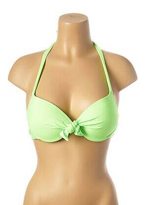 Sutien de costum de baie închidere cu legături de legat top sutien push-up verde MON PETIT BIKINI femeie