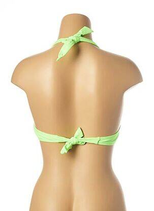 Sutien de costum de baie închidere cu legături de legat top sutien push-up verde MON PETIT BIKINI femeie