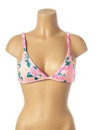 Sutien de costum de baie elasticitate top triunghiuri roz MON PETIT BIKINI femeie