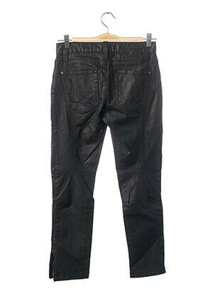 Pantalon trei sferturi elasticitate talie joasă negru ONE STEP femeie