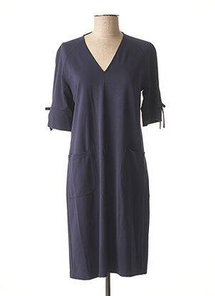 Rochie midi mâneci 3/4 mâneci 3/4 albastru NINATI femeie