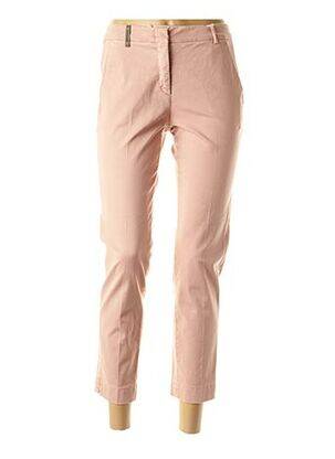 Pantalon 7/8 elasticitate talie joasă roz PESERICO femeie