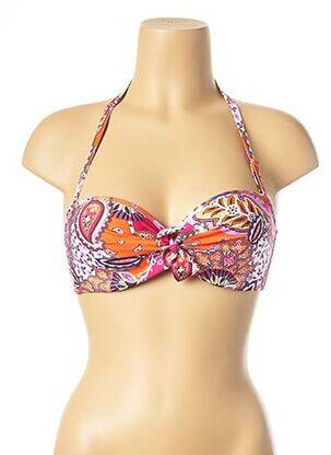Sutien de costum de baie elasticitate top sutien modelat roz ANTIGEL femeie