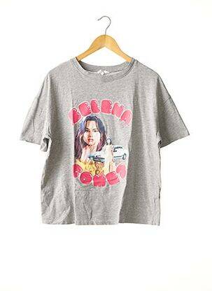 Tricou imprimeu fantezie mâneci scurte gri JENNYFER femeie