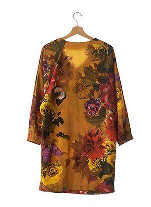 Rochie midi imprimeu floral mâneci lungi galben CHACOK femeie