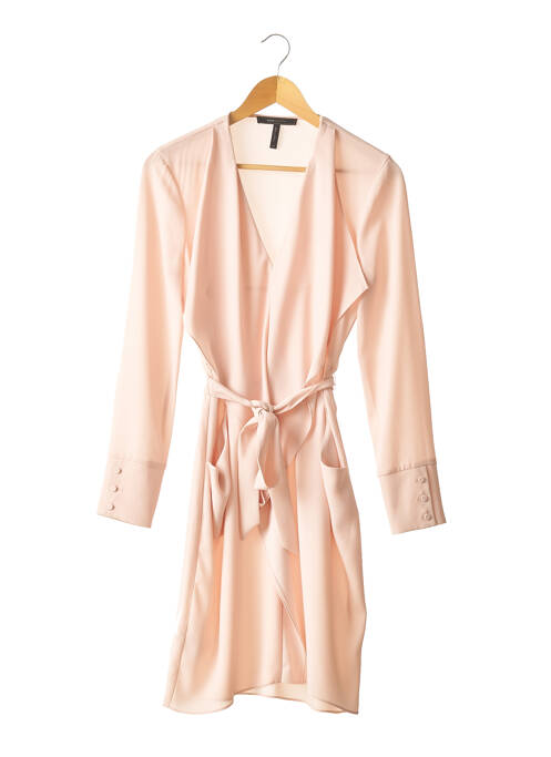 Rochie midi roz BCBGMAXAZRIA femeie