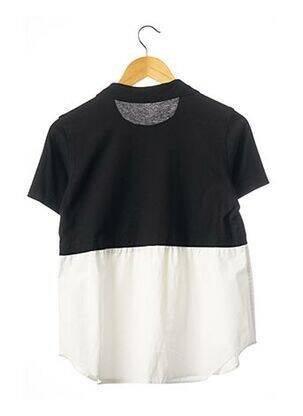 Top țesătură jersey mâneci scurte negru YOHANIX femeie