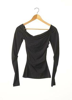 Tricou mâneci lungi mâneci lungi negru SANS MARQUE. femeie