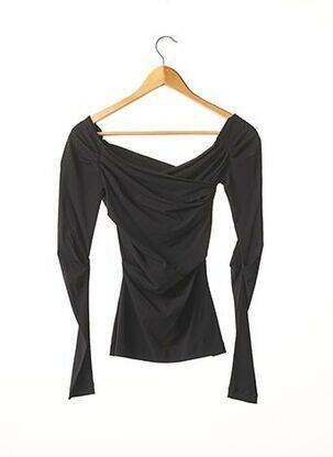 Tricou mâneci lungi mâneci lungi negru SANS MARQUE. femeie