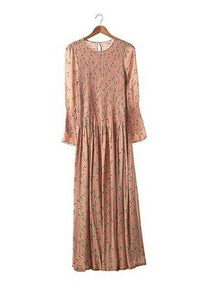 Rochie lungă mâneci lungi mâneci lungi roz INTROPIA femeie