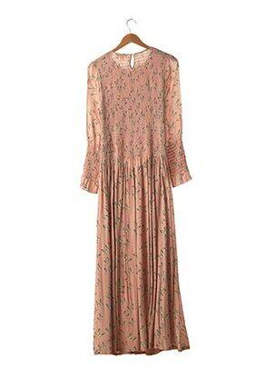 Rochie lungă mâneci lungi mâneci lungi roz INTROPIA femeie