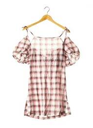 Rochie scurtă croială cambrată roz RA-RE femeie