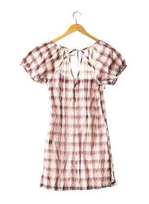 Rochie scurtă croială cambrată roz RA-RE femeie