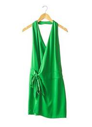 Top croială cambrată fără mâneci verde HEFTY femme