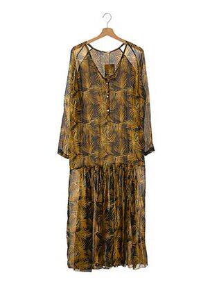 Rochie lungă mâneci lungi mâneci lungi galben RABENS SALONER femeie