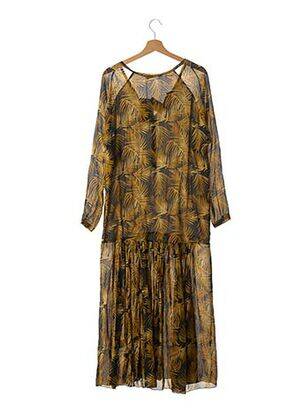 Rochie lungă mâneci lungi mâneci lungi galben RABENS SALONER femeie