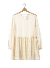 Rochie scurtă croială evazată mâneci lungi bej ANINE BING femeie