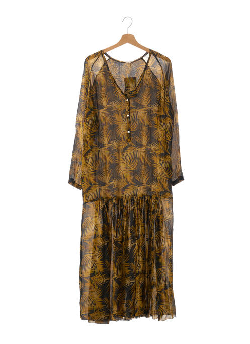 Rochie lungă mâneci lungi mâneci lungi galben RABENS SALONER femme