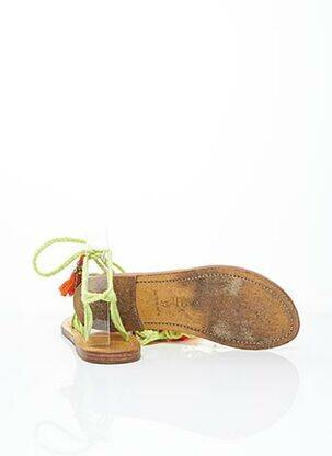 Sandale/pantofi decupați toc plat până la 3 cm verde SWILDENS femeie
