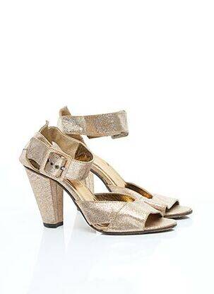Sandale/pantofi decupați închidere cu buclă(e) toc de 7 la 9 cm roz QUELQUES SHOES DE PLUS femeie