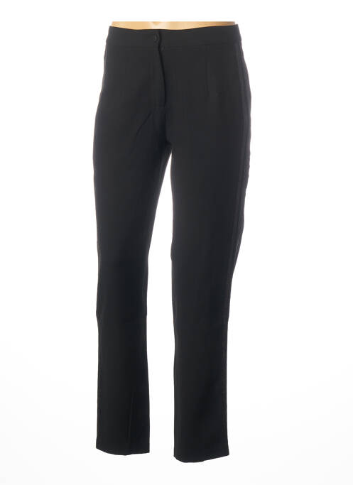 Pantalon drept talie cu cleme talie înaltă negru MOLLY BRACKEN femme