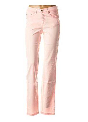 Pantalon drept elasticitate talie înaltă roz LCDN femeie