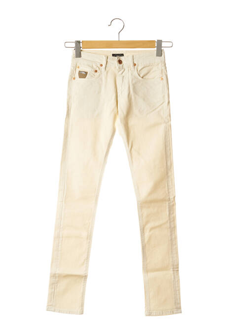 Blugi cu croială slim bej APRIL 77 femeie