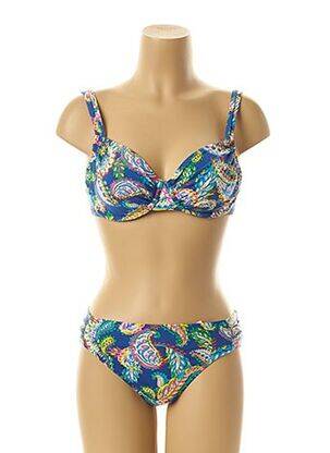 Costum de baie din două piese elasticitate albastru BELCOR femeie