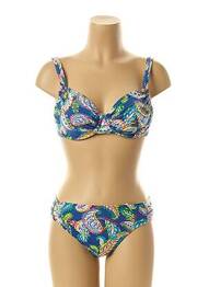 Costum de baie din două piese elasticitate albastru BELCOR femme