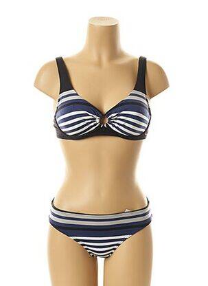 Costum de baie din două piese elasticitate albastru LOU femeie