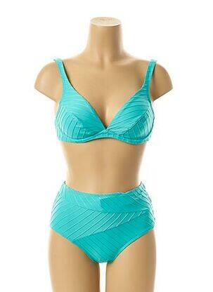 Costum de baie din două piese elasticitate albastru LOU femeie