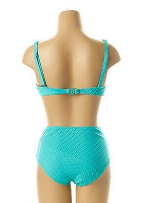 Costum de baie din două piese elasticitate albastru LOU femeie