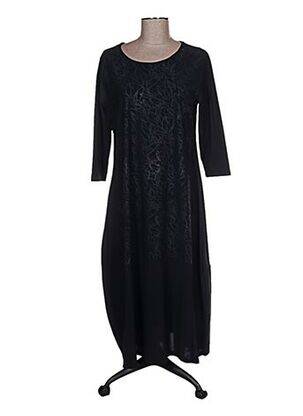 Rochie midi mâneci 3/4 mâneci 3/4 negru G!OZE femeie