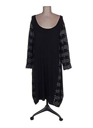Rochie midi mâneci 3/4 mâneci 3/4 negru G!OZE femeie