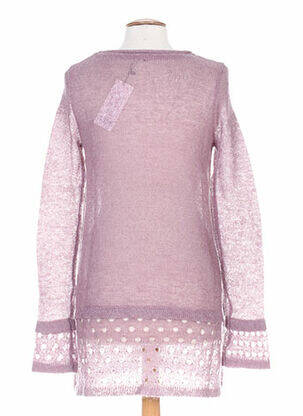 Pulover tunică guler rotund mâneci lungi violet G!OZE femeie
