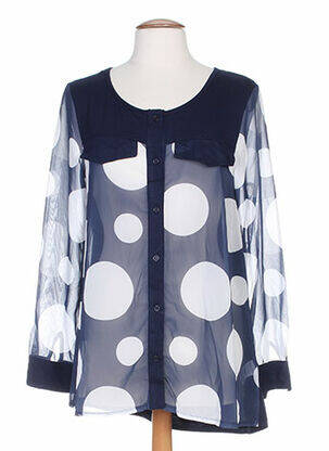 Cămașă croială dreaptă mâneci lungi albastru G!OZE femme