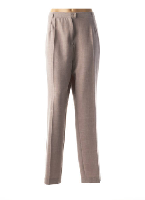 Pantalon drept elasticitate talie înaltă maro ANNE KELLY femme