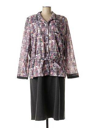 Rochie midi gri FRANCE RIVOIRE femeie