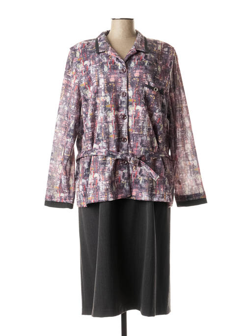 Rochie midi gri FRANCE RIVOIRE femeie